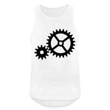 gears - Men's Breathable Tank Top - white - Front - Nick (188cm)
