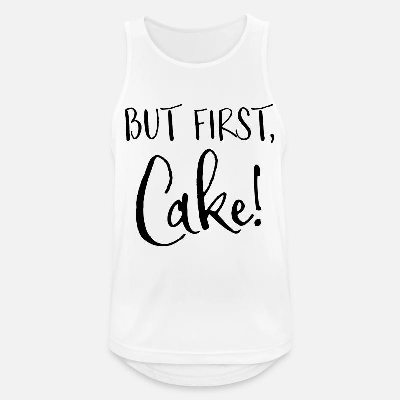 Kuchen - Männer Tank Top atmungsaktiv - Weiß