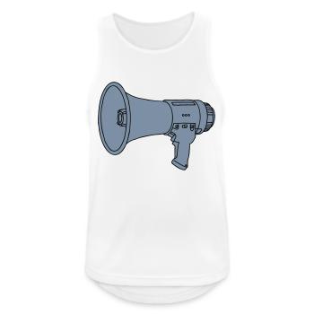 Mégaphone 2 - Débardeur respirant Homme - blanc - Devant - Nick (188cm)