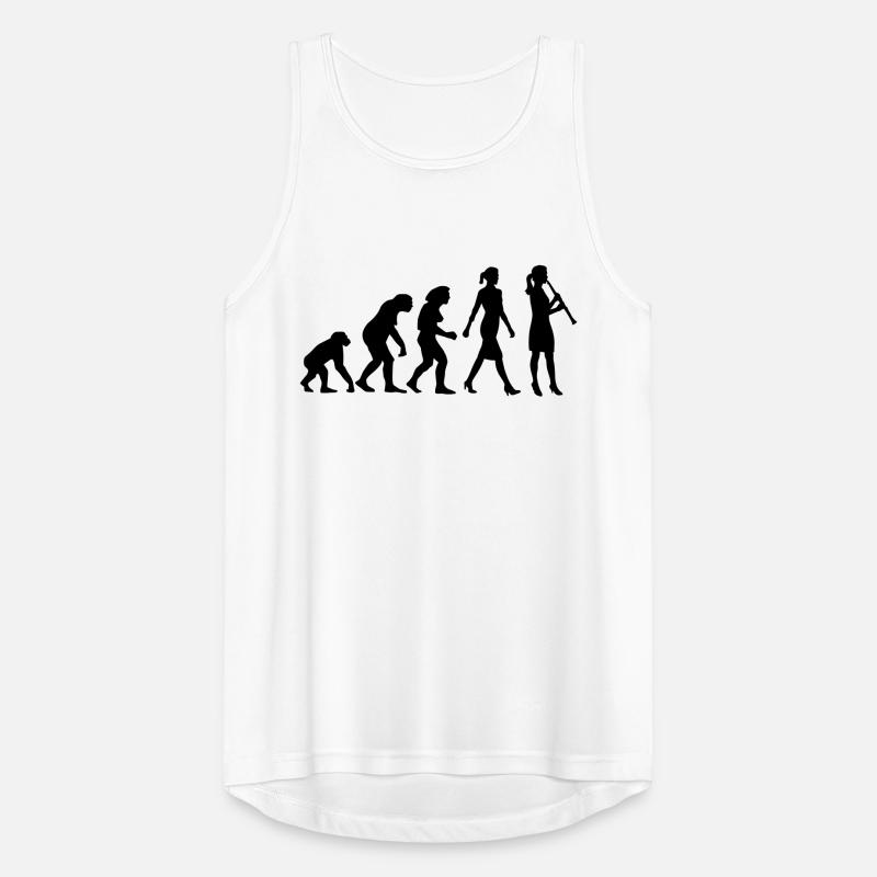 Evolution Klarinette Spielerin Männer Tank Top atmungsaktiv