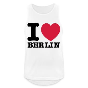 I love Berlin - Männer Tank Top atmungsaktiv - Weiß - Vorne - Nick (188cm)