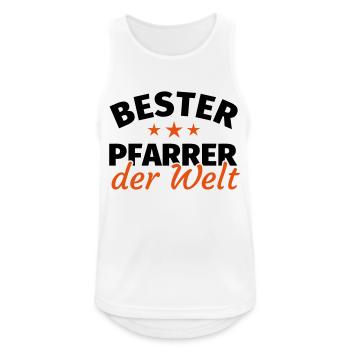 Geschenk Pfarrer - Männer Tank Top atmungsaktiv - Weiß - Vorne - Nick (188cm)