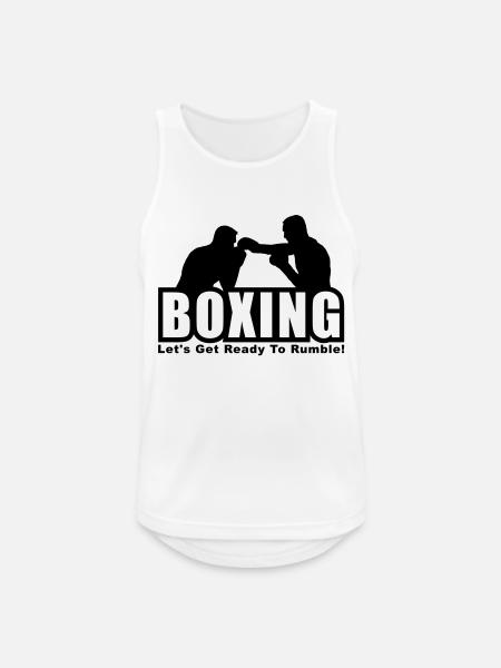 boxing - Männer Tank Top atmungsaktiv - Weiß