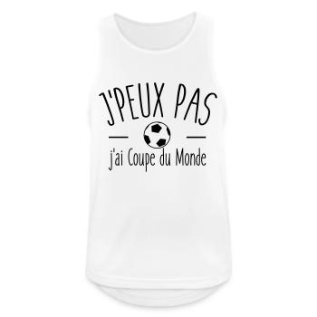Je peux pas j'ai coupe du monde - Débardeur respirant Homme - blanc - Devant - Nick (188cm)