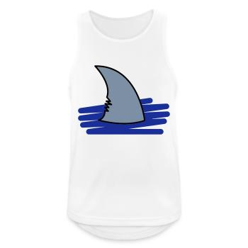 Shark / shark fin - Men's Breathable Tank Top - white - Front - Nick (188cm)