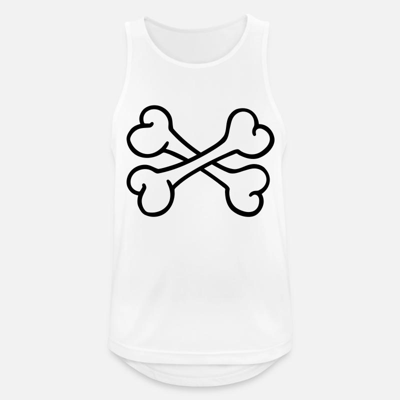 Knochen - Männer Tank Top atmungsaktiv - Weiß