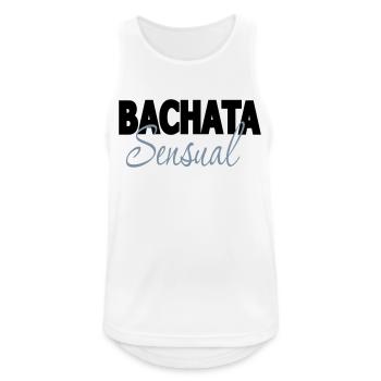 Bachata Sensual - Chemise de danse Bachata - Débardeur respirant Homme - blanc - Devant - Nick (188cm)