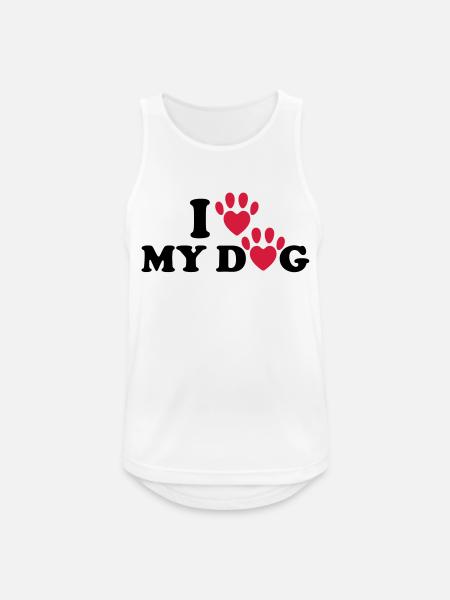 i_love_mz_dog_f2 - Men's Breathable Tank Top - white