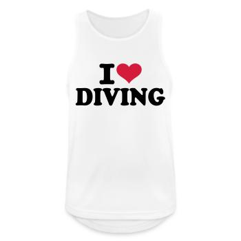 I love Diving - Débardeur respirant Homme - blanc - Devant - Nick (188cm)