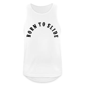 Born To Slide Bow - Männer Tank Top atmungsaktiv - Weiß - Vorne - Nick (188cm)