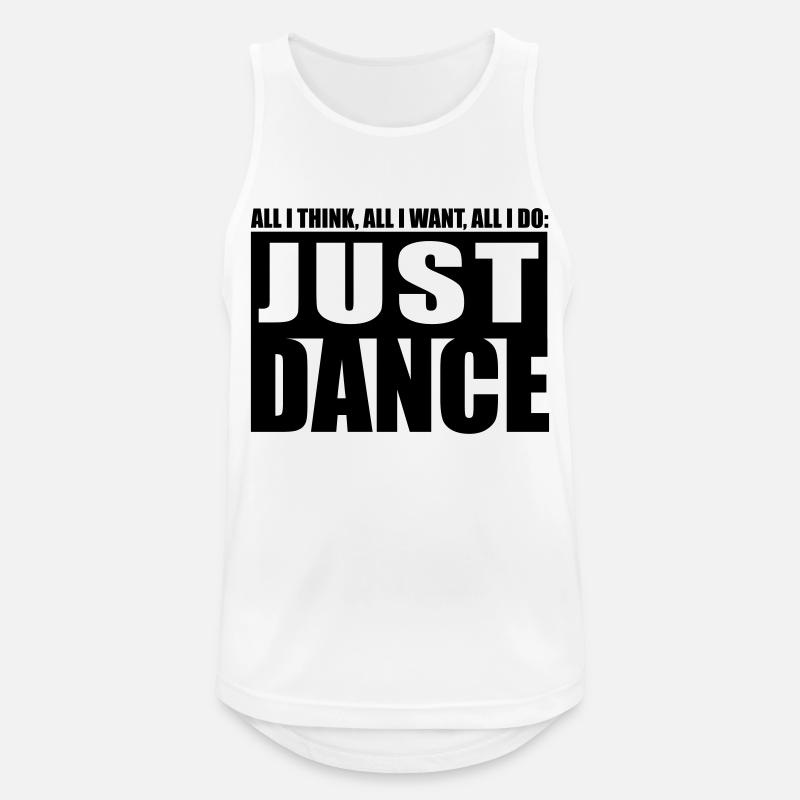 just dance - Männer Tank Top atmungsaktiv - Weiß
