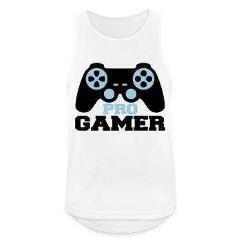 Pro Gamer Logo - Men's Breathable Tank Top - white - Front - Nick (188cm)