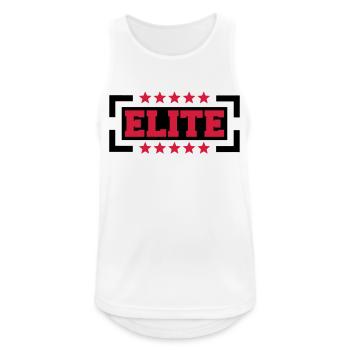 Elite Logo - Débardeur respirant Homme - blanc - Devant - Nick (188cm)