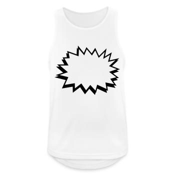 comic blase - comic bubble - Männer Tank Top atmungsaktiv - Weiß - Vorne - Nick (188cm)