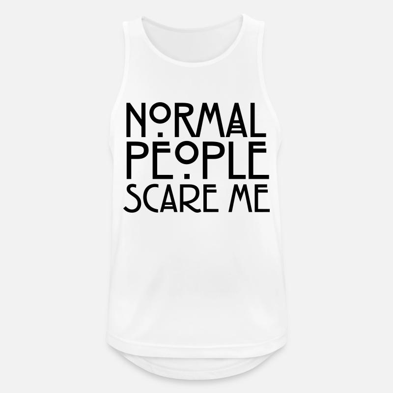 Normal People Scare Me - Men's Breathable Tank Top - white