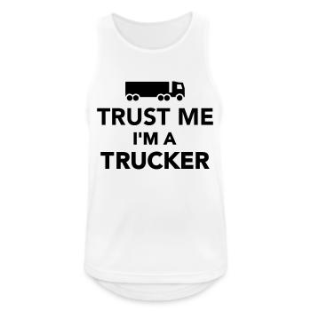 Trucker - Männer Tank Top atmungsaktiv - Weiß - Vorne - Nick (188cm)