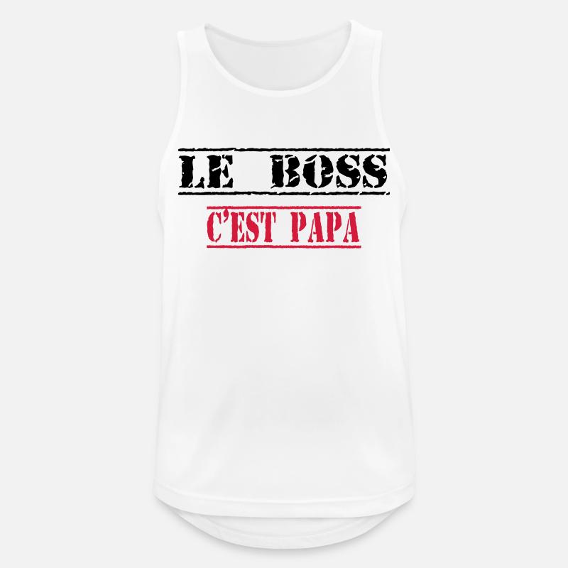 Le boss c'est papa - Men's Breathable Tank Top - white