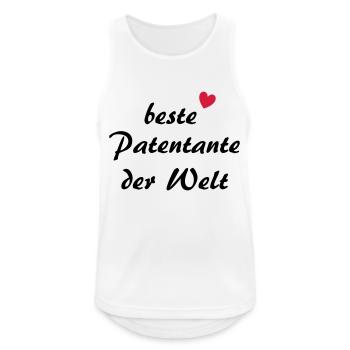 beste Patentante der Welt mit Herz - Männer Tank Top atmungsaktiv - Weiß - Vorne - Nick (188cm)