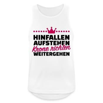 Krone richten weitergehen - Männer Tank Top atmungsaktiv - Weiß - Vorne - Nick (188cm)