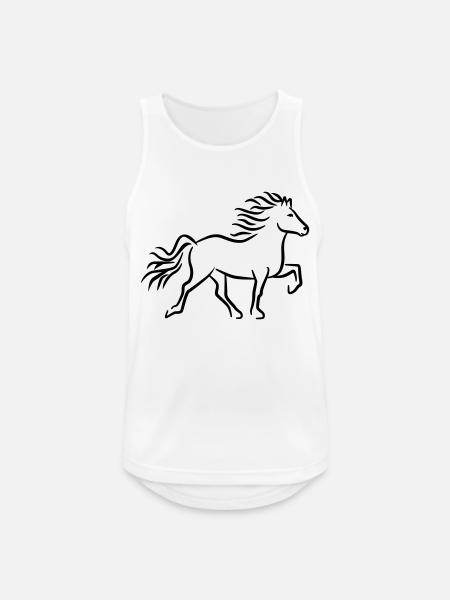 Cheval - Débardeur respirant Homme - blanc