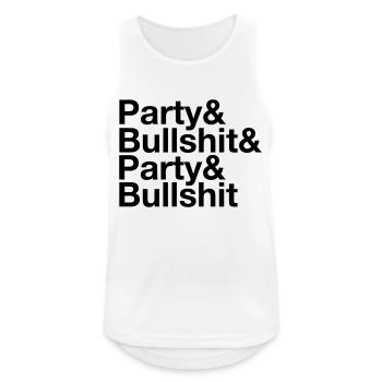 Party & Bullshit & Party & Bullshit - Männer Tank Top atmungsaktiv - Weiß - Vorne - Nick (188cm)