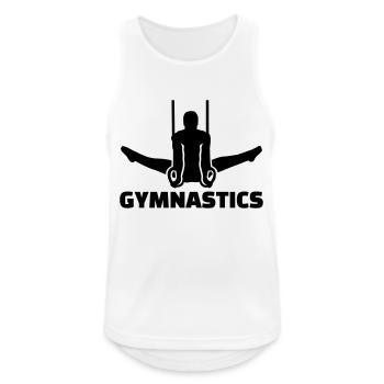 Turnen - Männer Tank Top atmungsaktiv - Weiß - Vorne - Nick (188cm)