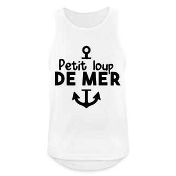 Petit loup de mer - Débardeur respirant Homme - blanc - Devant - Nick (188cm)