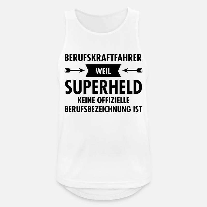 Berufskraftfahrer - Superheld - Männer Tank Top atmungsaktiv - Weiß