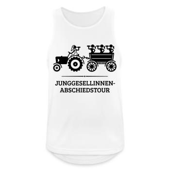 Junggesellinnen-Abschiedstour Mit Trecker (JGA V2) - Männer Tank Top atmungsaktiv - Weiß - Vorne - Nick (188cm)