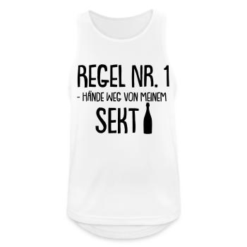 regel nr 1 hände weg von meinem sekt - Männer Tank Top atmungsaktiv - Weiß - Vorne - Nick (188cm)