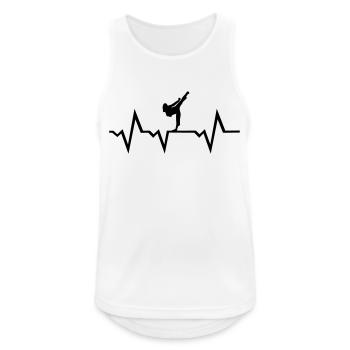 Martial Arts & Heartbeat, woman - Débardeur respirant Homme - blanc - Devant - Nick (188cm)