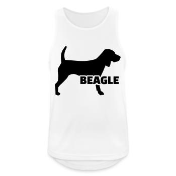 Beagle - Männer Tank Top atmungsaktiv - Weiß - Vorne - Nick (188cm)