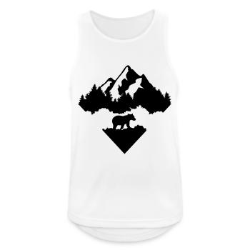 Bear, Forest and Mountains - Men's Breathable Tank Top - white - Front - Nick (188cm)