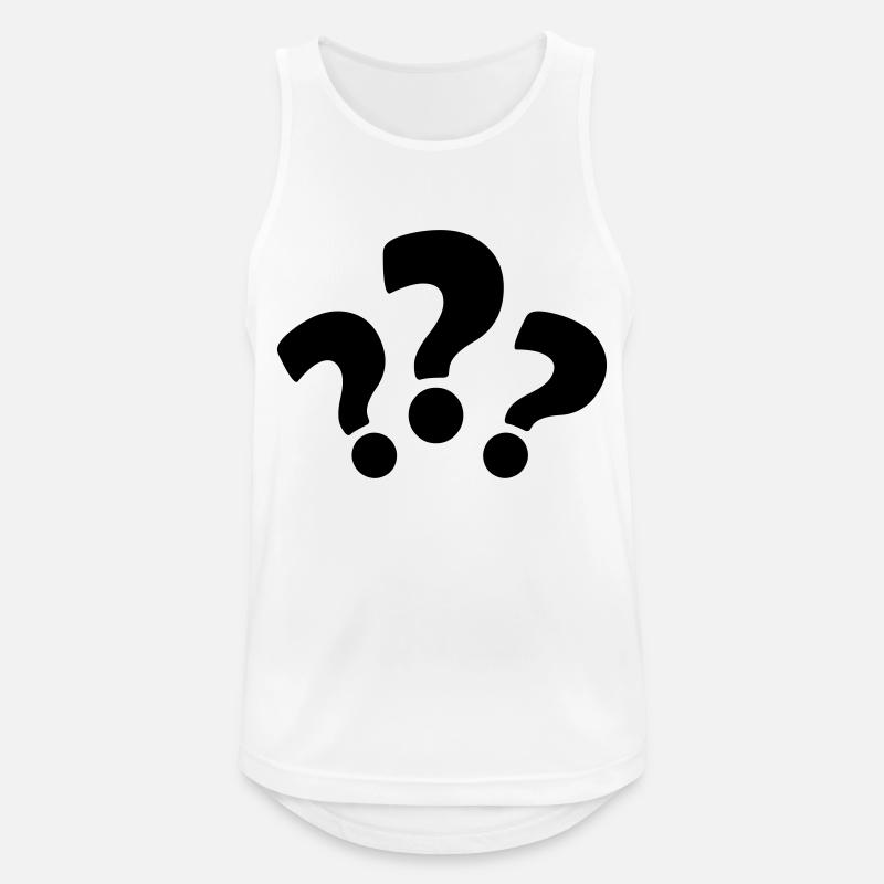 fragezeichen_2 - Männer Tank Top atmungsaktiv - Weiß
