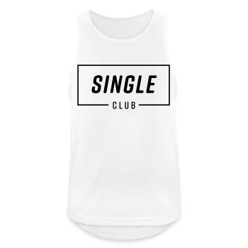 Single Club - Männer Tank Top atmungsaktiv - Weiß - Vorne - Nick (188cm)