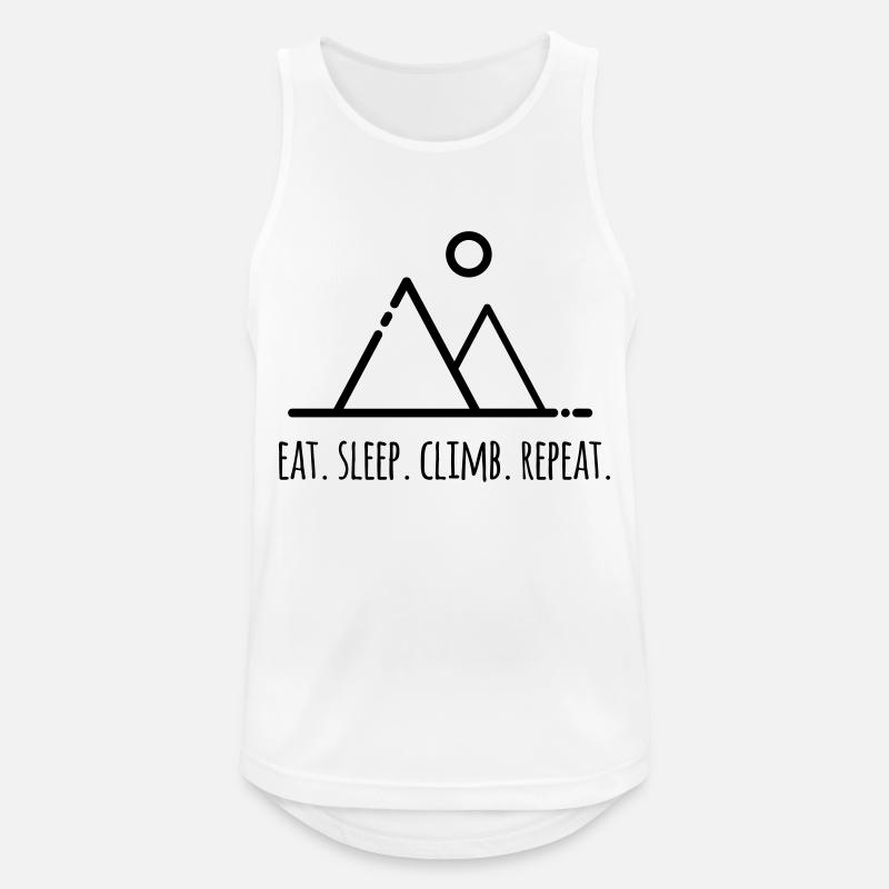 Eat.Sleep.Climb.Repeat - für Kletterer - Männer Tank Top atmungsaktiv - Weiß