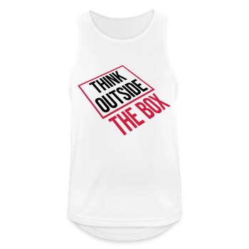 Thinking outside perspective - Men's Breathable Tank Top - white - Front - Nick (188cm)