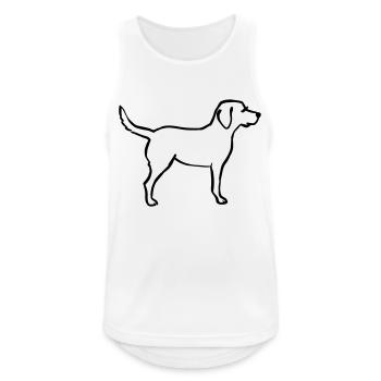 Labrador - Männer Tank Top atmungsaktiv - Weiß - Vorne - Nick (188cm)