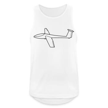 Segelflugzeug - Männer Tank Top atmungsaktiv - Weiß - Vorne - Nick (188cm)