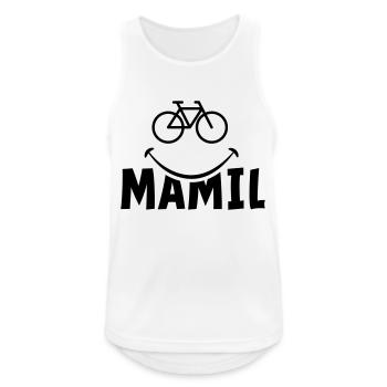 Mamil. Vélo de route, bière et vin et mauvais vêtements - Débardeur respirant Homme - blanc - Devant - Nick (188cm)