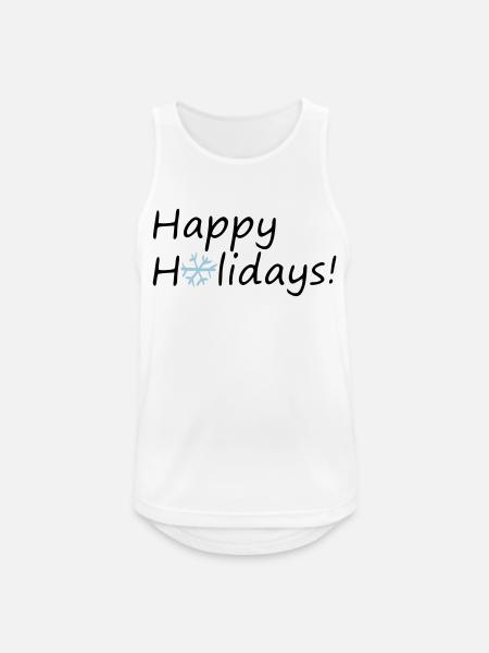 Happy Holidays - Men's Breathable Tank Top - white
