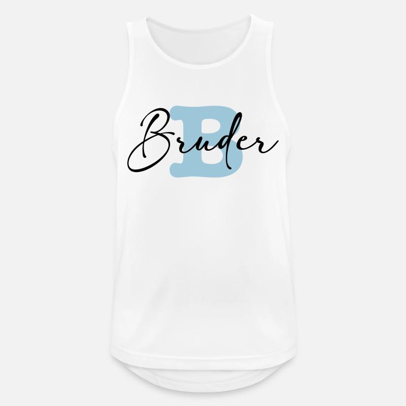 bruder - Männer Tank Top atmungsaktiv - Weiß