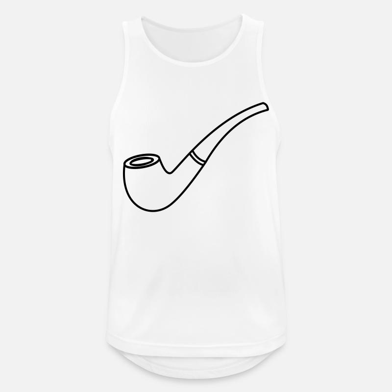 Pfeife - Männer Tank Top atmungsaktiv - Weiß