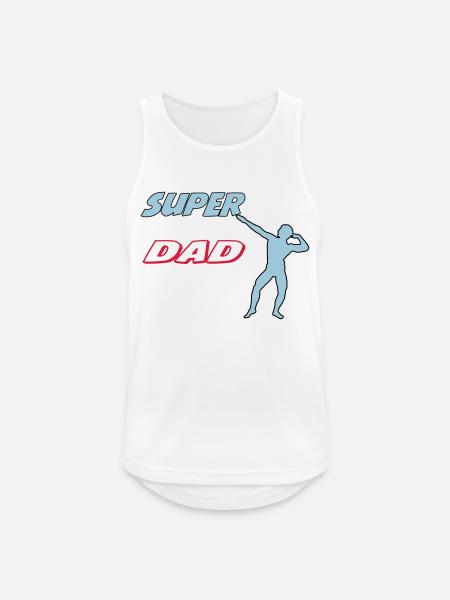 SUPER-VATER - Männer Tank Top atmungsaktiv - Weiß