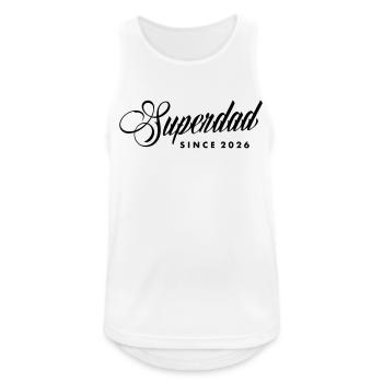 Superdad Papa Père 2026 Bébé - Débardeur respirant Homme - blanc - Devant - Nick (188cm)