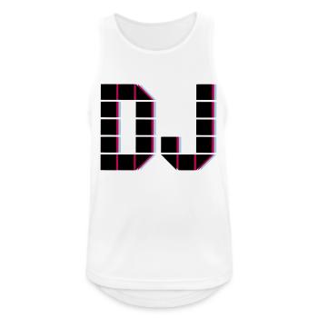 DJ - Männer Tank Top atmungsaktiv - Weiß - Vorne - Nick (188cm)