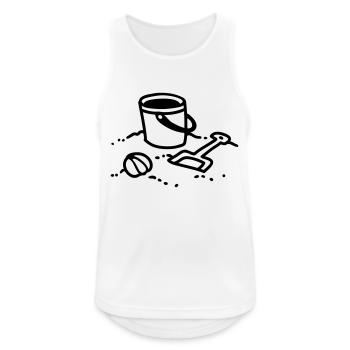 Sandbox - plage - Line - Débardeur respirant Homme - blanc - Devant - Nick (188cm)