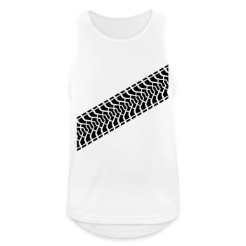Tire footprint, tire gauge, tire tread (Diagonal) - Men's Breathable Tank Top - white - Front - Nick (188cm)