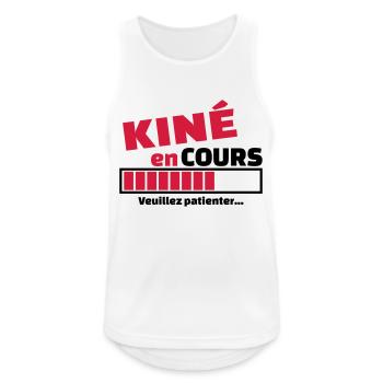 kiné en cours - Débardeur respirant Homme - blanc - Devant - Nick (188cm)