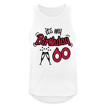 birthday_60 - Men's Breathable Tank Top - white - Front - Nick (188cm)